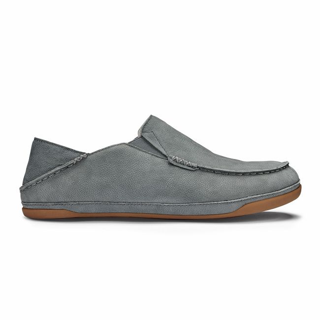 Olukai Men's Kipuka Hulu Slipper - Charcoal US195-237